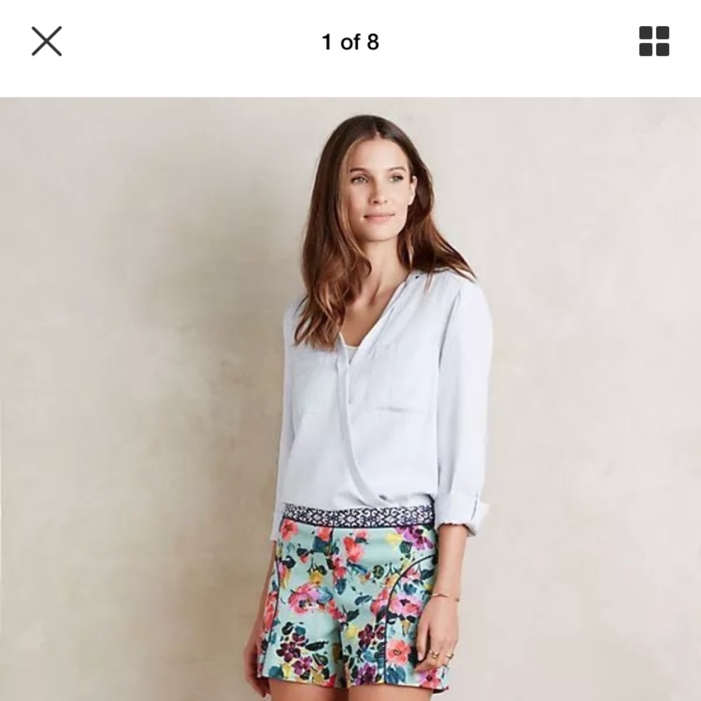 Bnwt cartonnier Anthropologie floral shorts